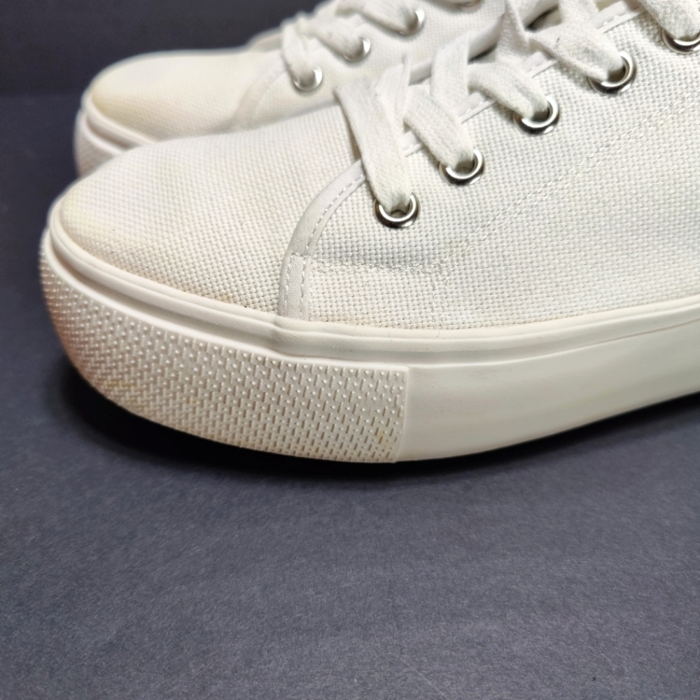 Steve Madden Elore Off White Light Tan Lace Up Platform Sneaker Women's Shoe 9M - Picture 5 of 11